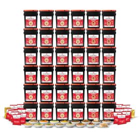 4320 Serving Package - 744 lbs - Includes: 24 - 120 Serving Entrée Buckets and 12 - 120 Serving Breakfast Buckets