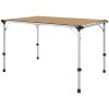 Outsunny Folding Camping Table, Adjustable Height Aluminum Table, Portable Camping Table for Picnic, Beach, BBQ