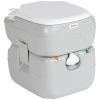 Outsunny 5.8 Gallon Portable Toilet with Level Indicator Anti-Leak Pump for Camping Boating Hiking Travel RV Durable Design