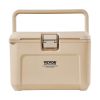VEVOR Portable Cooler, 16.5 QT Hard Cooler with Ice Retention, Heavy-Duty Handles and Cup Holder, Lightweight Rigid Material Insulated Portable Cooler