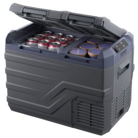 VEVOR Car Refrigerator, 12 Volt Car Refrigerator Fridge, 32 L Dual Zone Portable Freezer, -4-68 F Adjustable Range