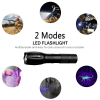 (2 Pack) 2 IN 1 LED Flashlight UV + white Zoomable LED Flashlight Detection Lamp(TK/TMEU for self-pickup)