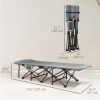 26.4" Wide Folding Bed, Camping Cot for Adults with Cushion, Storage Pocket, Max Load 330 LBS, Grey