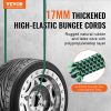 VEVOR 32 Piece Flat Bungee Cord Set, 17 mm Heavy Duty Bungee Straps with A3 Steel J-Hooks, Includes 10", 18", 24", 32", 40"