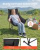 VEVOR Rocking Camping Chair, Portable Folding Rocker, Heavy-Duty Lawn Chair Recliner with Cupholder & Pocket, Supports 225lbs