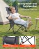VEVOR Reclining Camping Chair, 4 Adjustable Positions, Portable Folding Lounger for Adults, Mesh Beach Chair with Headrest & Foot Rest