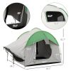 Outsunny Waterproof SUV Tent for 5-6 Person Camping Travel 3 Doors Mesh Window Gray Green Spacious Car Tent