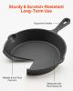 VEVOR Cast Iron Skillet, 4-Piece Frying Pan Set (6, 8, 10, 12 in), Skillets with Heat-Resistant Silicone Handle, Pre-Seasoned Chef's Pan
