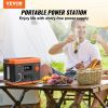 VEVOR Portable Power Station, 296Wh, Backup Lithium-ion Battery Solar Powered Generator, 300W(Peak Power 600W) Pure Sine Wave AC Outlet