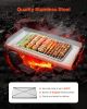 VEVOR Stainless Steel Griddle, 32x16 inch Universal Flat Top Rectangular Plate, Gas Grill Griddle for BBQ Grill, Teppanyaki