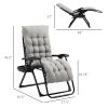Comfy Recline Chair with Cup Rest & Cushion for Alfresco Relaxation