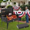 "Professional Foldable Charcoal Grill - Adjustable 3-Height Windproof BBQ for Outdoor Adventures"