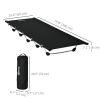 Lightweight Camping Cot, Aluminium Portable Folding Bed w/ Strong Support 331 lbs and Carry Bag for Camping, Black