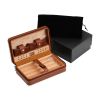 Luxury Cigar Humidor With Lighter Cutter Set Smoking Accessories Puro Lighter Jet Torch Windproof Gas Metal Charuto Punch Drill