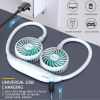 Personal Neck Fan 2600mAh Battery Operated Neckband Fans, Ultra Quiet Hands Free USB Portable Fan with 6 Speeds, Strong Wind