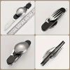 "6-in-1 Stainless Steel Cutlery Set â€“ Folding Knife/Fork/Spoon for Camping"