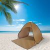 Pop Up Beach Tent Shade Shelter Anti-UV Automatic Pop Up Waterproof Tent Canopy for 2/3 Man with Net Window Storage Bag