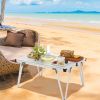 Folding Camping Table Picnic Table with Storage Bag and Waterproof Desktop